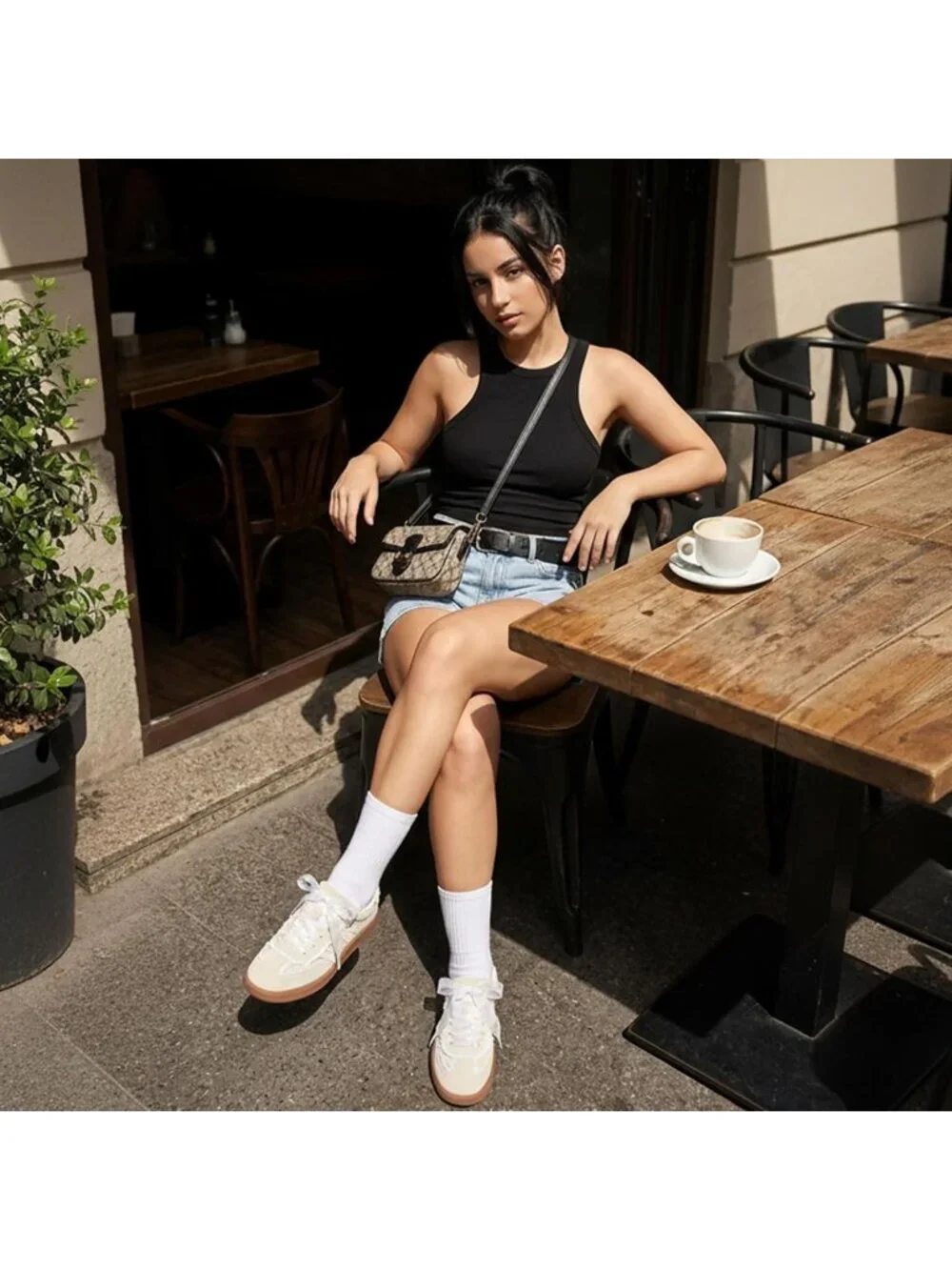 Women's White Lace Suede Faux Leather Comfortable Casual Retro Gum Sole Sneaker